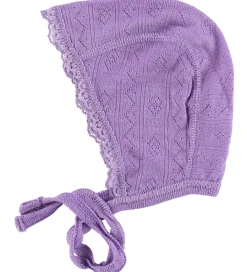 Babyhjelm - Uld/Silke - Lilla m. Hulmønster|Joha Discount