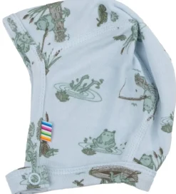 Babyhjelm - Viskose/Bambus - Lyseblå m. Frøer|Joha Outlet