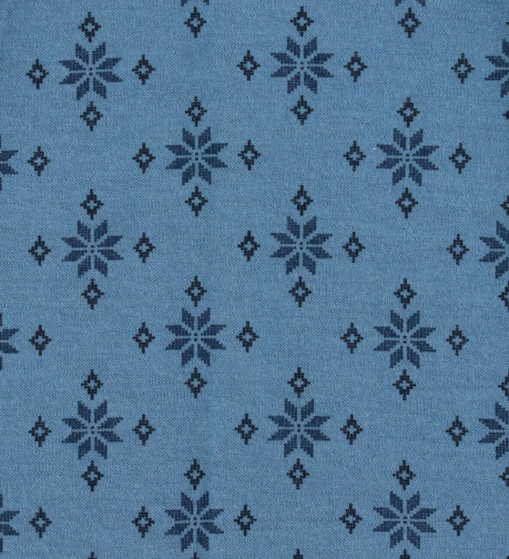 Boxershorts - Uld/Bomuld - Blå m. Snefnug|Joha Outlet