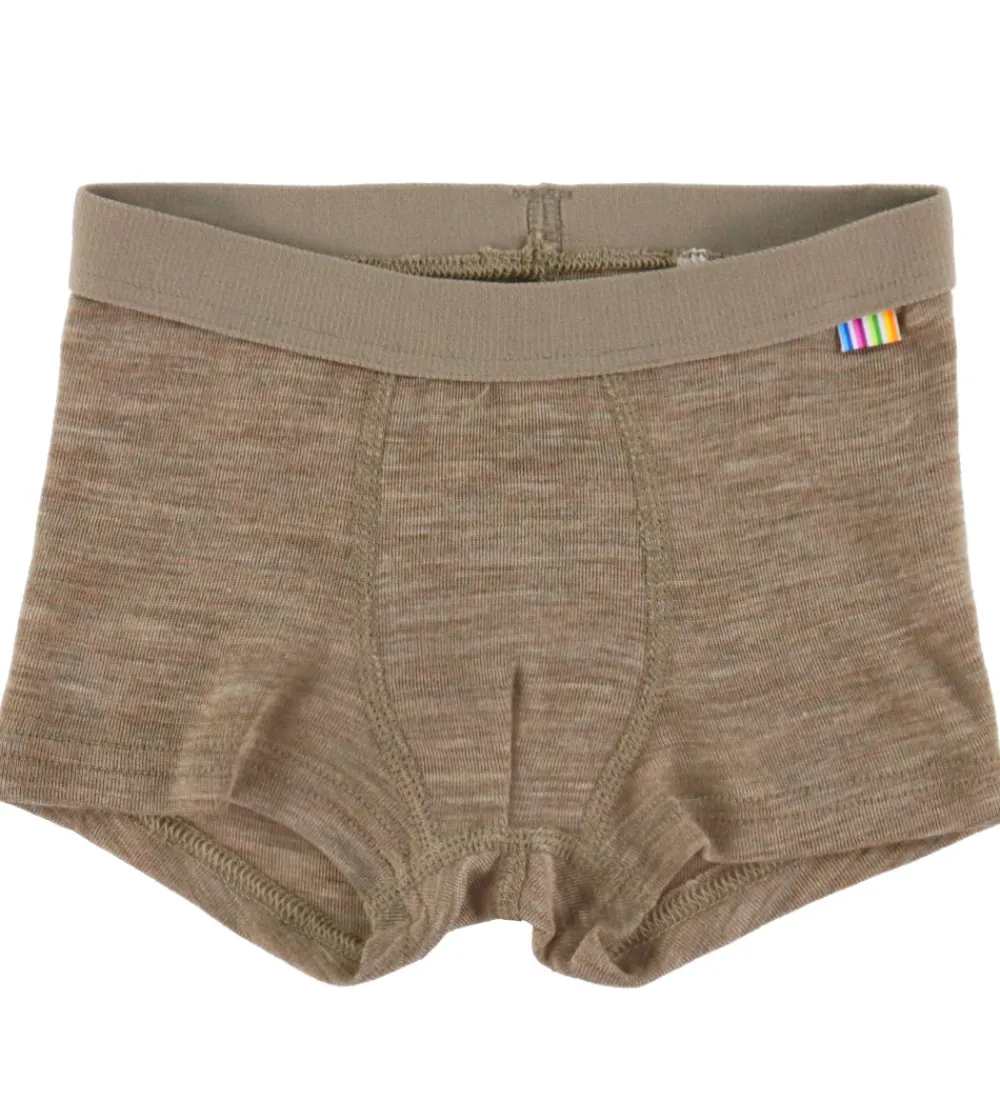 Boxershorts - Uld/Silke - Beige Melange|Joha New