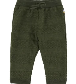 Bukser - Strik - Uld - Mos Grøn|Joha