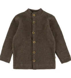 Cardigan - Strik - Uld - Brun Meleret|Joha Discount