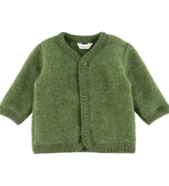 Cardigan - Uld - Mørk Oliven|Joha