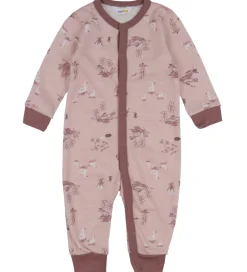 Heldragt - Uld/Bambus - Lyserød m. Print|Joha Discount