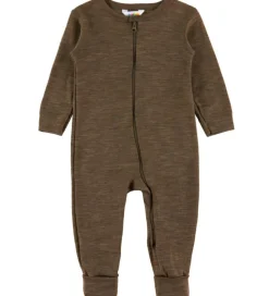 Heldragt - Uld/Silke - Brun Meleret|Joha Discount