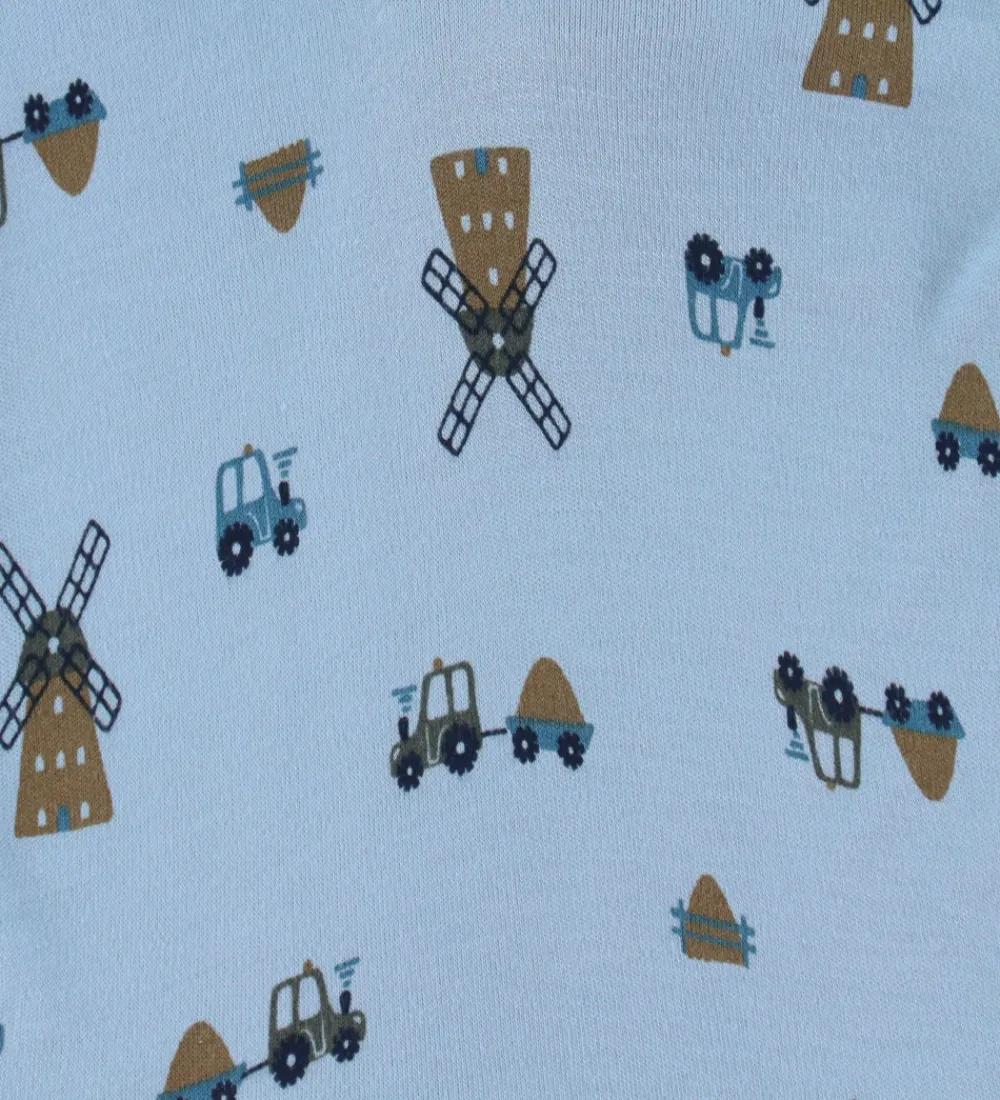 Heldragt - Viskose/Bambus - Blå m. Vindmølle|Joha Sale