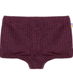 Hipsters - Uld - Rib - Blomme|Joha