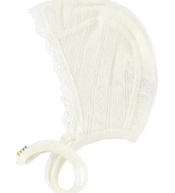 Hjelm - Uld/Silke - Creme m. Hulmønster|Joha Outlet