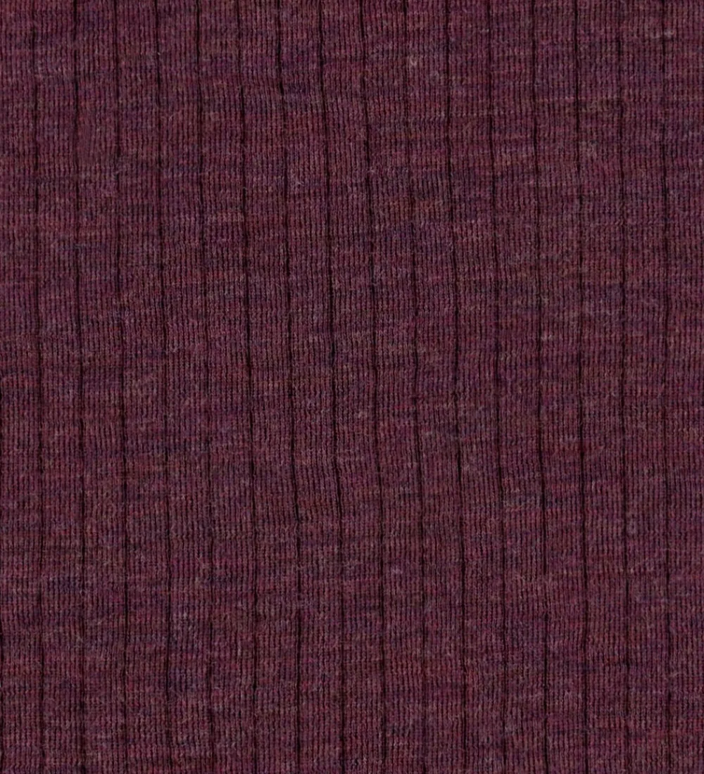 Hue - Uld - Rib - Blomme|Joha Outlet