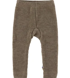 Leggings - Strik - Uld - Beige Meleret|Joha Best