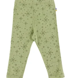 Leggings - Uld - Lys Olive m. Stjerner|Joha