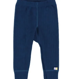 Leggings - Uld - Rib - Mørk Turkis|Joha Best