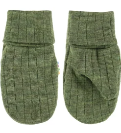 Luffer - Uld - Rib - Mørk Oliven|Joha Sale