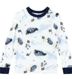 Nattøj - 2 Delt - Bambus - Off White m. Print|Joha Sale