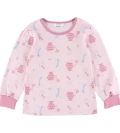 Nattøj - 2-delt - Lyserød m. Print|Joha Best