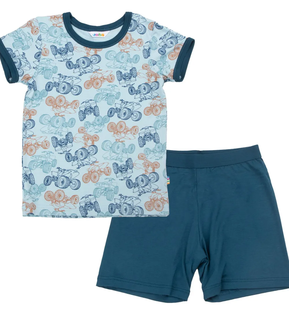 Nattøj - 2-Delt - Viskose/Bambus - Blå m. ATV|Joha Best