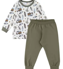 Nattøj - Off White m. Print|Joha Hot