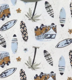 Nattøj - Off White m. Print|Joha Hot