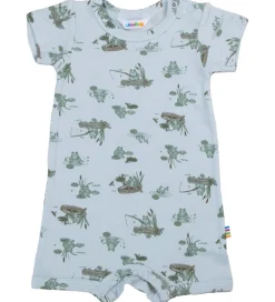 Sommerdragt - Viskose/Bambus - Lyseblå m. Frøer|Joha Online