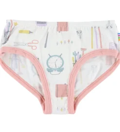 Trusser - Viskose/Bambus - Off White m. Print|Joha Online