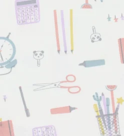 Trusser - Viskose/Bambus - Off White m. Print|Joha Online