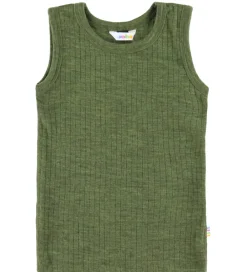 Undertrøje - Uld - Rib - Mørk Oliven|Joha