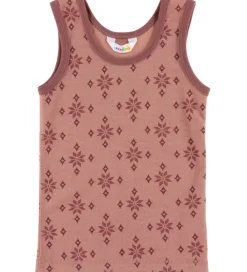 Undertrøje - Uld/Bomuld - Rose m. Snefnug|Joha Hot