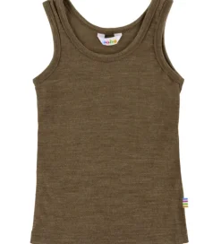 Undertrøje - Uld/Silke - Brun Meleret|Joha New