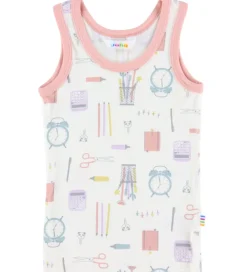 Undertrøje - Viskose/Bambus - Off White m. Print|Joha Clearance