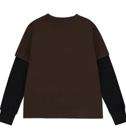 Bluse - Baroque Brown m. Hvid|Jordan Online