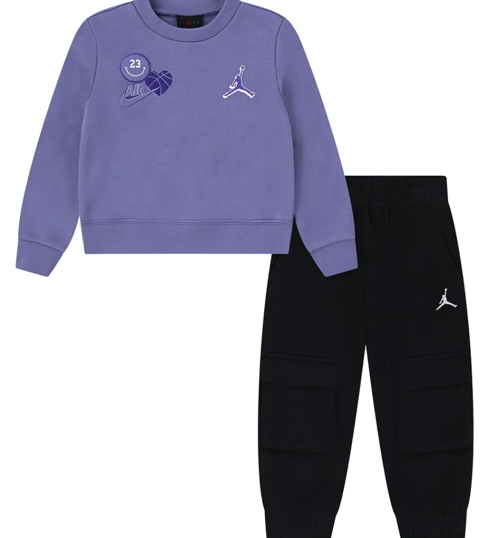 Sweatsæt - Sort/Lilla|Jordan Discount