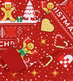 s Nattøj - 2-Delt - Christmas Cookie - Rød|Jule-Sweater