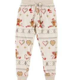 s Nattøj - 2-Delt - Christmas Cookie - Beige|Jule-Sweater Discount