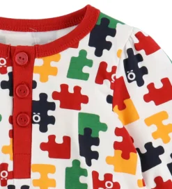 Nattøj - Hvid m. Puslespil|Katvig Clearance