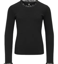 Bluse - Rib - KogLeslie - Sort|Kids Only Clearance