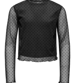 Bluser - Mesh - KogDora - Black/Dots Flock Black|Kids Only Online
