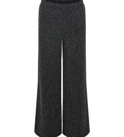 Bukser - KogQueen - Black/Lurex Silver/Harlekin|Kids Only Hot