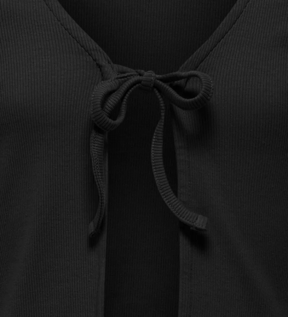 Cardigan - Rib - KogNessa - Black|Kids Only Hot