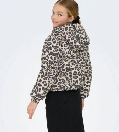 Dynejakke - KogDalia - Kort - Silver Mink/Leo|Kids Only New