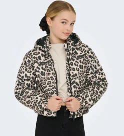 Dynejakke - KogDalia - Kort - Silver Mink/Leo|Kids Only New