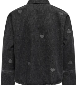 Skjorte - KogGrace - Washed Black/ Heart Embroide|Kids Only