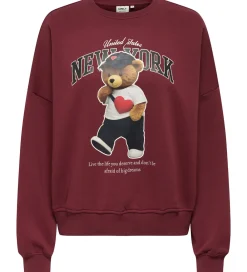 Sweatshirt - KogLinda - Cabernet/New York Teddy|Kids Only Online
