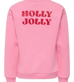 Sweatshirt - KogZenja - Sachet Pink/Holly Jolly|Kids Only Hot