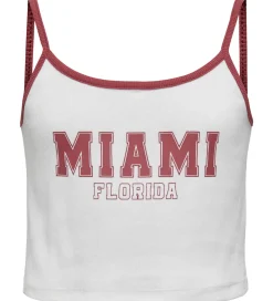 Top - Rib - KonVikka - Bright White/Ruby Wine + Print|Kids Only Online