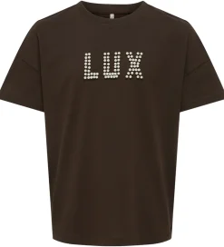 T-shirt - KogKate - O-Neck Pearl Top - Black Coffee/Lu|Kids Only Best