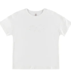 T-shirt - KogKate - Pearl - Cloud Dancer/Bow|Kids Only Hot