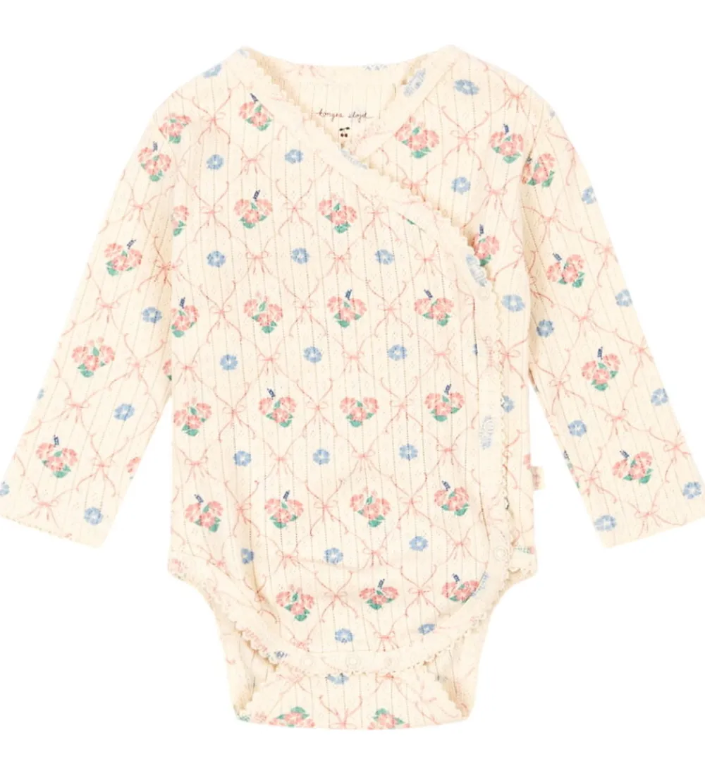 Body l/æ - Rib - Minnie - Fleur Decor m. Hulmønster|Konges Sløjd Discount