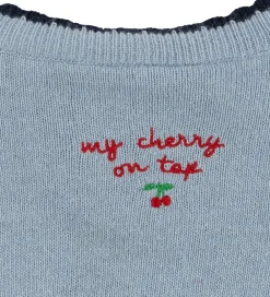 Cardigan - Bomuld/Uld - Strik - Alexa - Blue Fog|Konges Sløjd Outlet