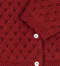 Cardigan - Strik - Red Dahlia m. Hulmønster|Konges Sløjd Online