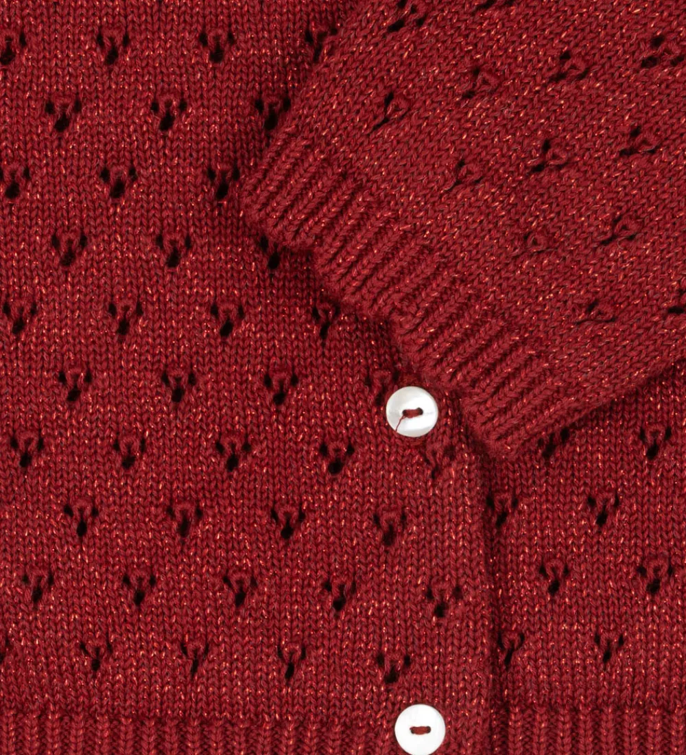 Cardigan - Strik - Red Dahlia m. Hulmønster|Konges Sløjd Online